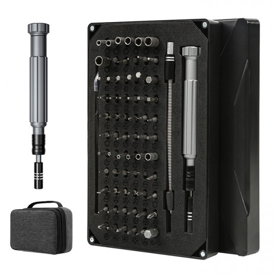 PCWork PCW08J Σετ κατσαβιδιών ακριβείας με 66 ανταλλακτικές μύτες και πρακτική θήκη μεταφοράς. - PCWork