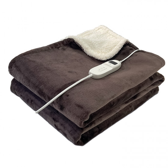 LiFE CUDDLE MOCHA DOUBLE Wellness Series Διπλή ηλεκτρική θερμαινόμενη κουβέρτα, 180 x 130cm, σε καφέ χρώμα, 160W - LiFE