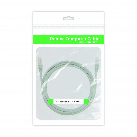 Patch cord UTP cat6e 10m γκρι DM PRO