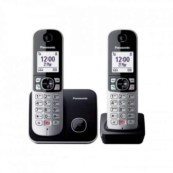 Ασύρματο Τηλέφωνο Panasonic KX-TG6852GRB Μαύρο