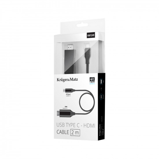 Καλώδιο HDMI MHL - USB C 2m Kruger&Matz