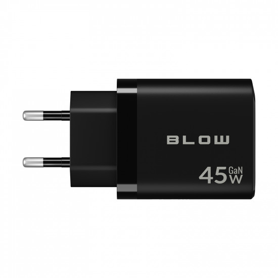 Φορτιστής 45W USB + USB-C PD GaN με καλώδιο BLOW