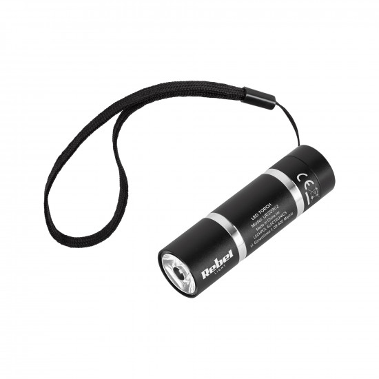 Φακός 1W LED Μαύρος Rebel