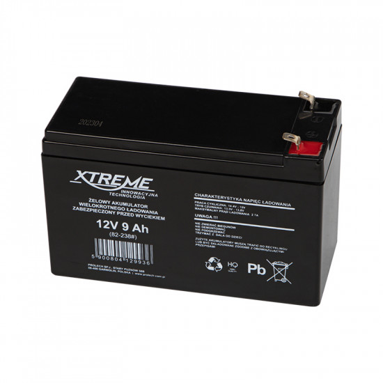 Μπαταρία μολύβδου 12V 9Ah GEL 4.8mm (151x101x66mm) XTREME