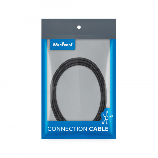Καλώδιο USB type C 1m 18W M/M REBEL μαύρο