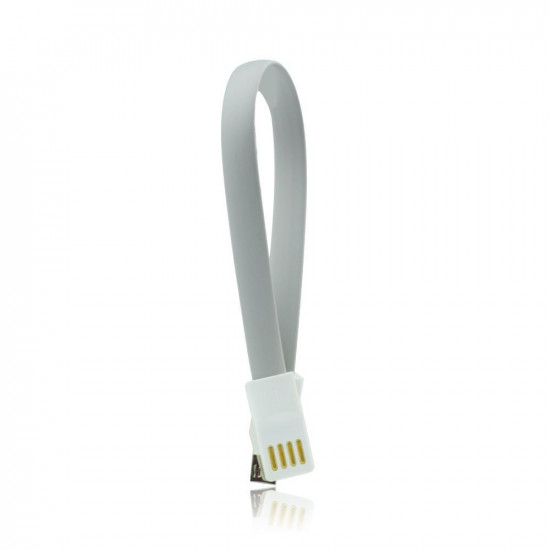 USB Καλώδιο με μαγνήτη - micro USB universal 20cm γκρι