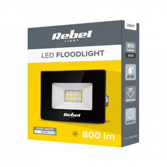 Προβολέας LED 10W, 6500K, 230V (15x2835 SMD) Rebel