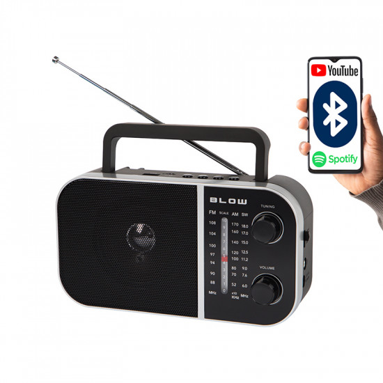 Φορητό αναλογικό bluetooth ραδιόφωνο AM/FM BLOW RA6