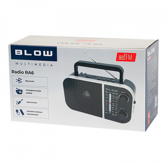 Φορητό αναλογικό bluetooth ραδιόφωνο AM/FM BLOW RA6
