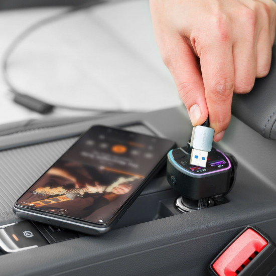 Πομπός αυτοκινήτου FM με λειτουργία bluetooth Peiying