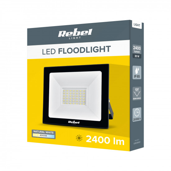 Προβολέας LED 30W/230V 4000K (42X2835 SMD) Rebel