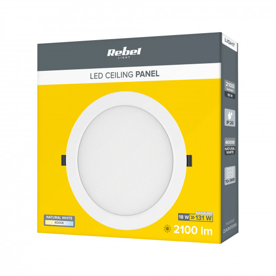 Λάμπα LED οροφής 18W/230V 4000K Rebel