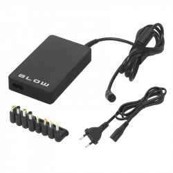 Universal τροφοδοτικό 90W με σετ βυσμάτων SLIM Blow μαύρο