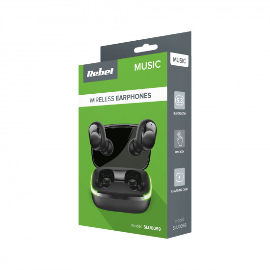 Bluetooth in-ear ακουστικά με θήκη φόρτισης Rebel TWS-Y60