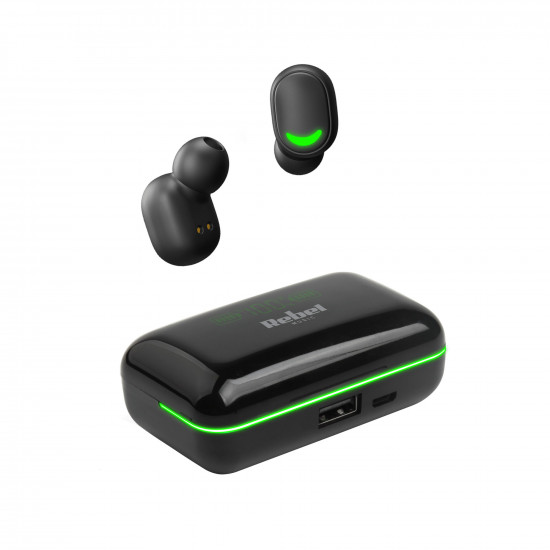 Bluetooth in-ear ακουστικά με θήκη φόρτισης και powerbank Rebel SN-E10