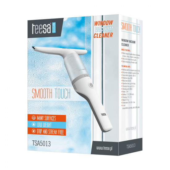 Καθαριστής τζαμιών χειρός μπαταρίας 3.7V TEESA Smooth Touch λευκός