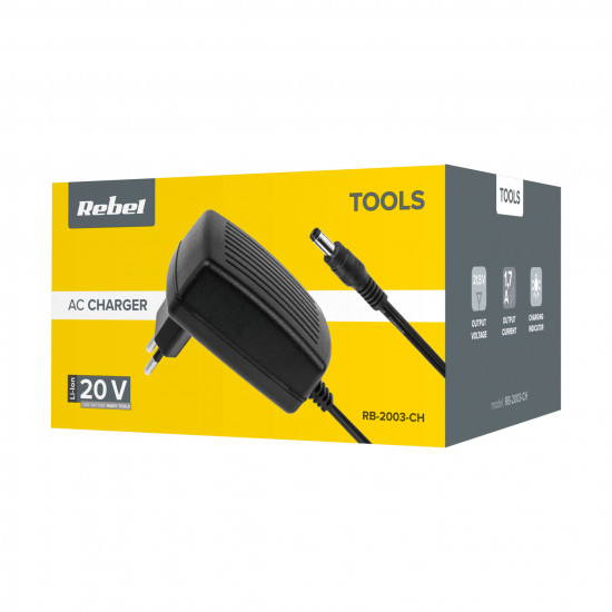Φορτιστής μπαταριών RB-2001, RB-2002 20V 2A/4A Rebel Tools