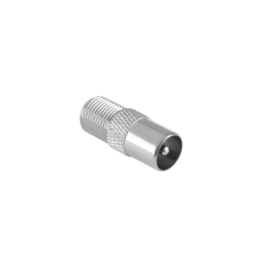 Adaptor TV αρσενικό - F Θηλυκό ασημί