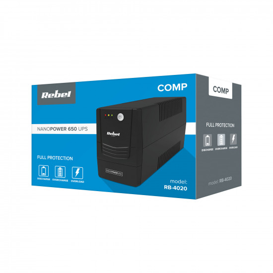 UPS Nanopower 650 Offline 650VA 360W 230V 50Hz Rebel