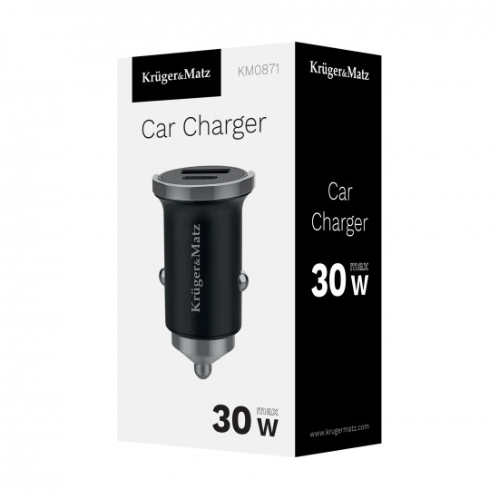 Φορτιστής αυτοκινήτου 30W USB A - USB C Kruger&Matz