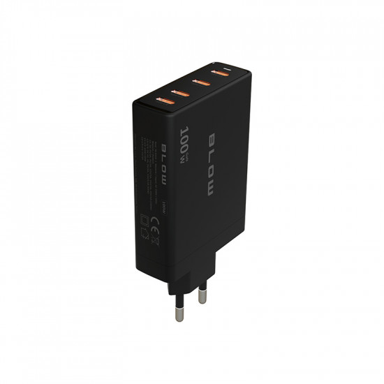 Φορτιστής με 4 θύρες USB-C PD 100W GAN BLOW μαύρος
