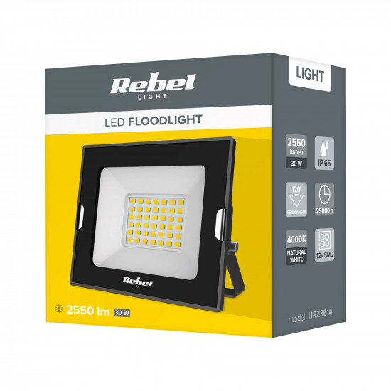 Προβολέας LED 30W/230V 4000K IP65 (42x SMD2835) Rebel