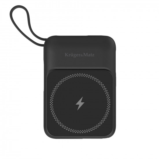 Powerbank 10000mAh wireless με USB/USB-C/Lightning Mag Safe Kruger&Matz μαύρο