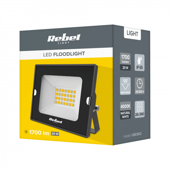 Προβολέας LED 20W/230V 4000K IP65 Rebel