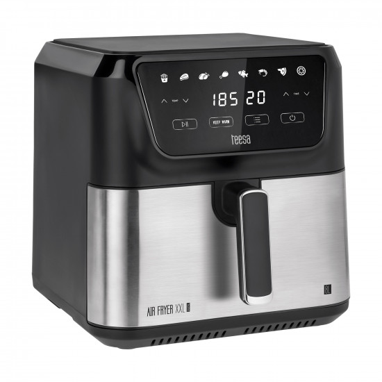 Φριτέζα αέρος 8L TEESA Digital Air Fryer XXL, 1700W, 8 προγράμματα, διατήρηση θερμότητας
