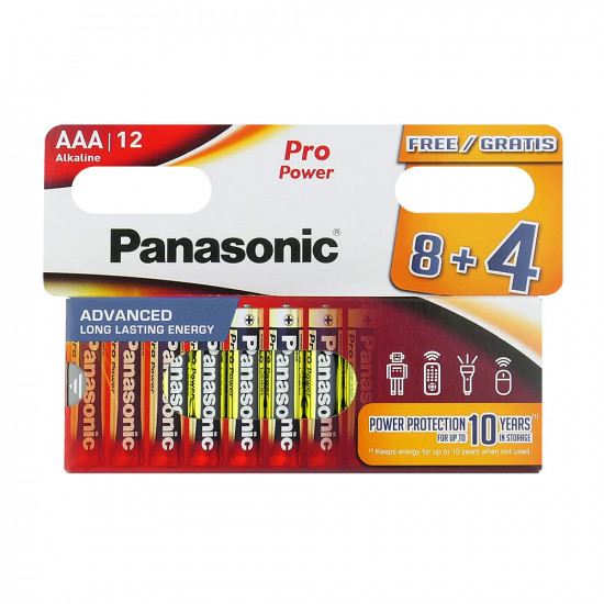 Panasonic μπαταρίες αλκαλικές Pro AAA 1,5V (12 τμχ)