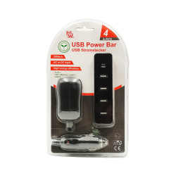 Τροφοδοτικό USB 4σε1 DC/AC 2A MINWA