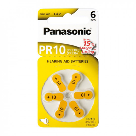 Panasonic PR10 μπαταρίες Zinc Air 1,4V 6τμχ pr230/6lb