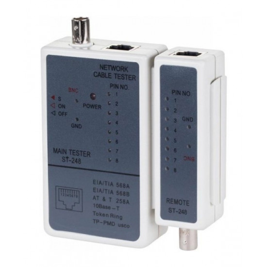 Ελεγκτής καλωδίων RJ11-RJ12-RJ45-BNC