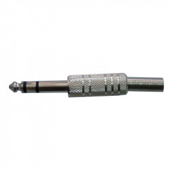 Connector Stereo 6.35mm Ασημί