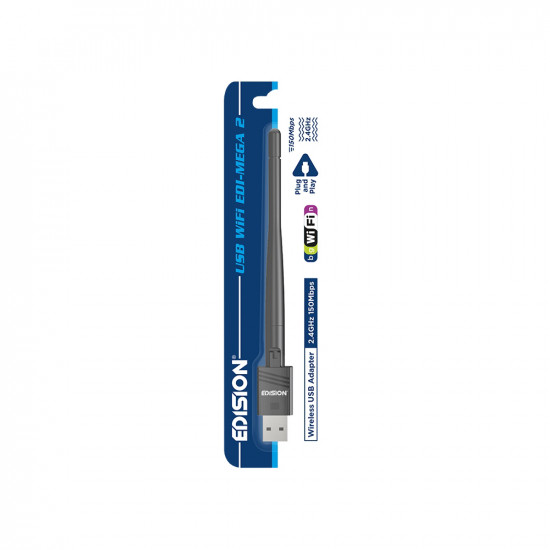 Edision WiFi USB Αντάπτορας Δικτύου 150Mbps EDI-Mega 2