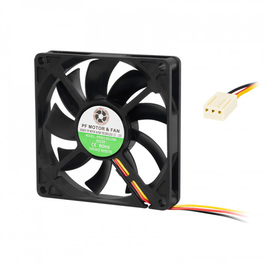 Ανεμιστήρας 12V 80x80x15mm 3W με Κουζινέτο