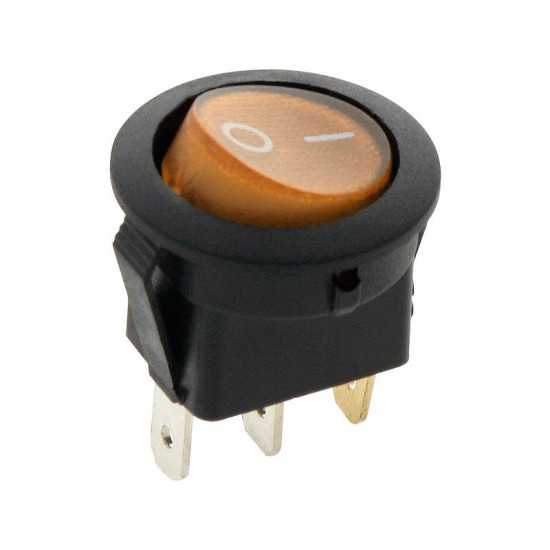 Διακόπτης ON-OFF με λαμπάκι 20A/12V Πορτοκαλί