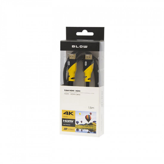 Καλώδιο HDMI - HDMI 1.4 4K 1.5m Κίτρινο BLOW