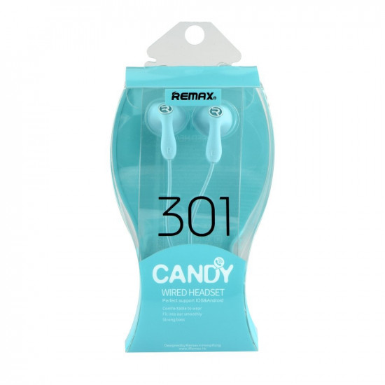 Ακουστικά με Μικρόφωνο Candy REMAX Μπλε