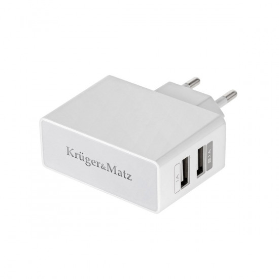 Φορτιστής 2xUSB 2.1A & 1A με Καλώδιο microUSB Kruger&Matz