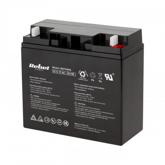 Μπαταρία Μολύβδου GEL 12V 17Ah 181x77x167mm