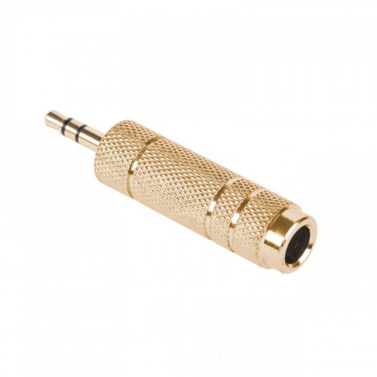 Αντάπτορας 3.5mm - 6.35mm M/F Stereo Επιχρυσωμένος