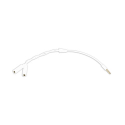 Splitter 3.5mm σε 2x 3.5mm μικρόφωνο-ακουστικά M/F λευκό