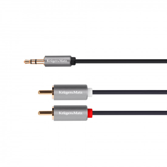 Καλώδιο Stereo 3.5mm - 2xRCA 1m Kruger&Matz