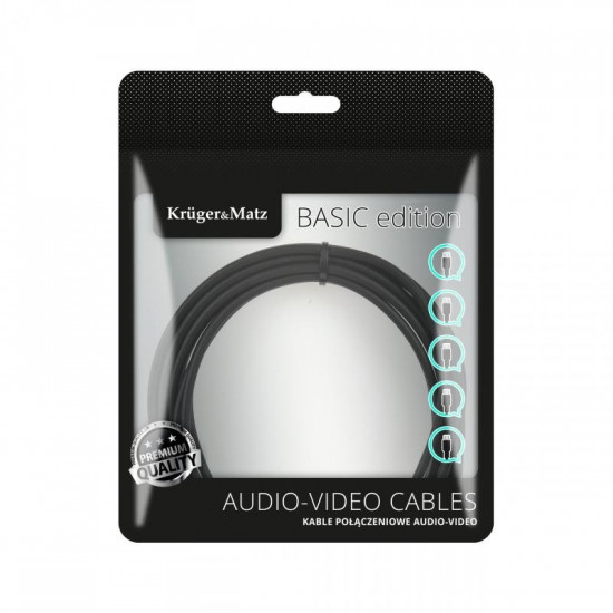 Καλώδιο Stereo 3.5mm - 2xRCA 5m Kruger&Matz