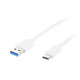 Καλώδιο USB 3.0 A - Type C 1m Λευκό