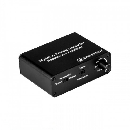 Μετατροπέας Toslink-Coaxial σε Analog με Jack 3.5mm & ρύθμιση έντασης