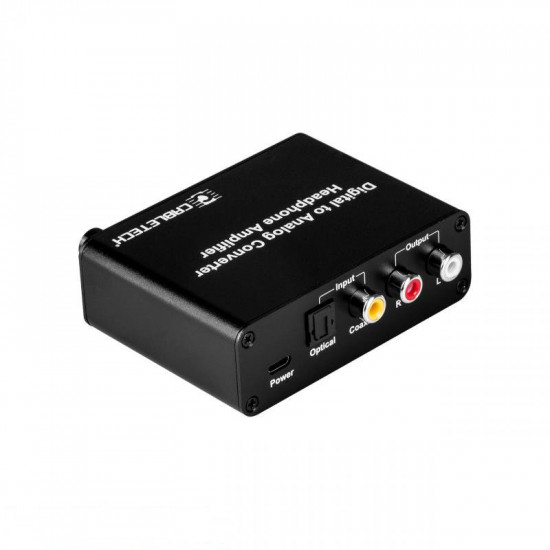Μετατροπέας Toslink-Coaxial σε Analog με Jack 3.5mm & ρύθμιση έντασης