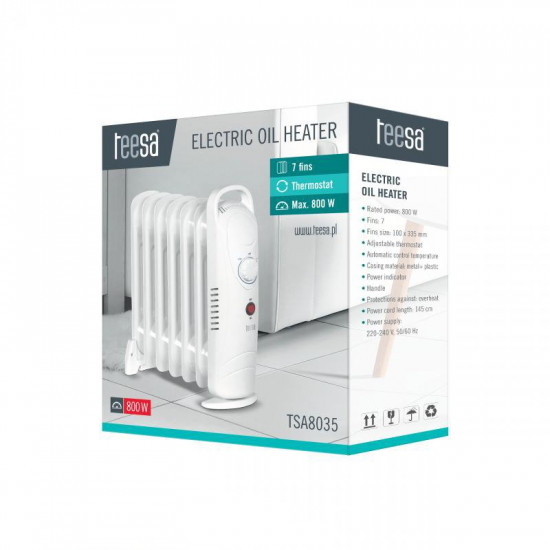Ηλεκτρική Θερμάστρα Λαδιού TEESA 800W