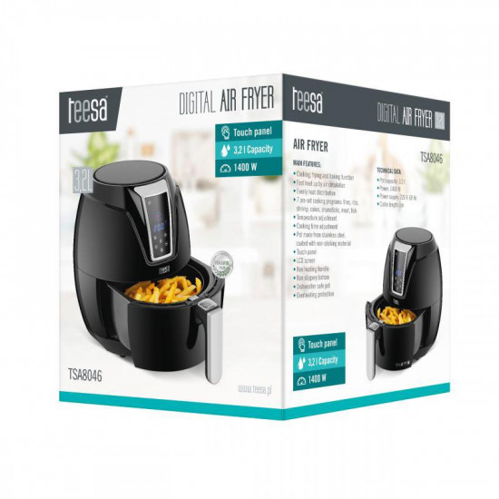 Φριτέζα Teesa Digital Air Fryer 3.2L μαύρη